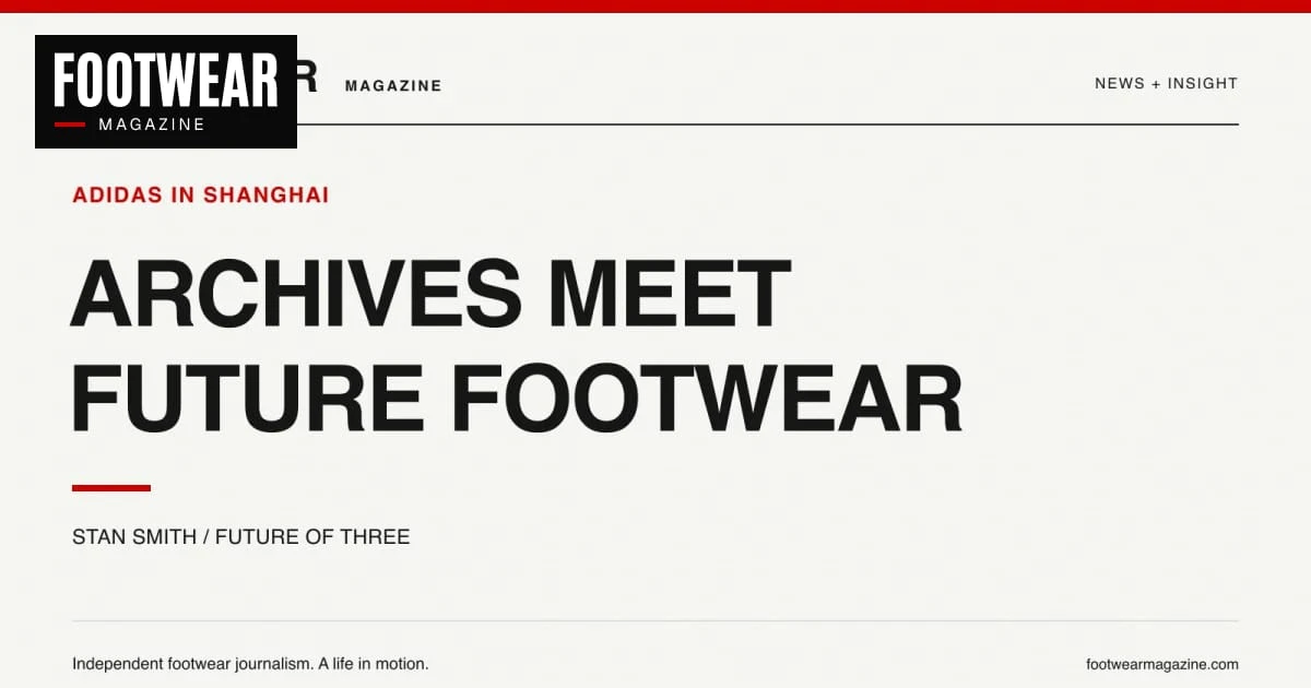Runway image from adidas FUTURE OF THREE at ROJO Art and Culture Space, Shanghai, October 2026
