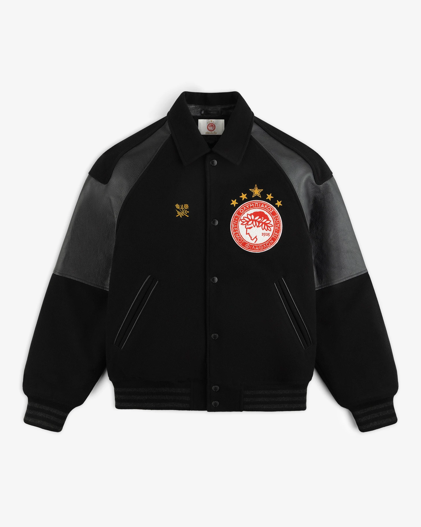 Aimé Leon Dore Olympiacos F.C. team jacket, front view