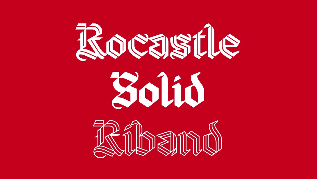 Additional hand-drawn Rocastle typeface studies showing weight and stroke variation