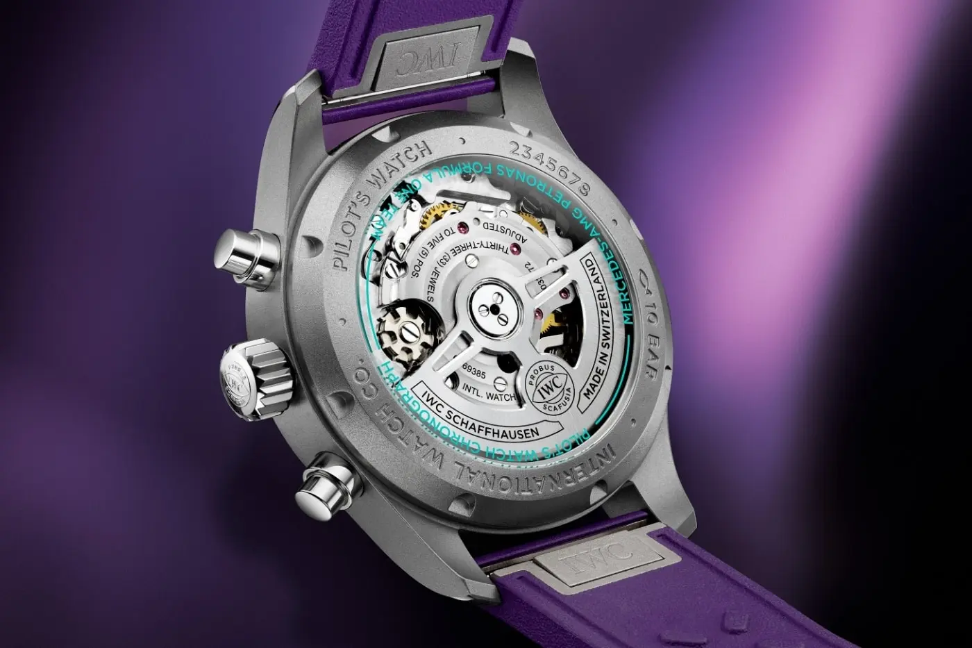 The Pilot's Watch Chronograph 41 worn on a wrist, titanium case visible