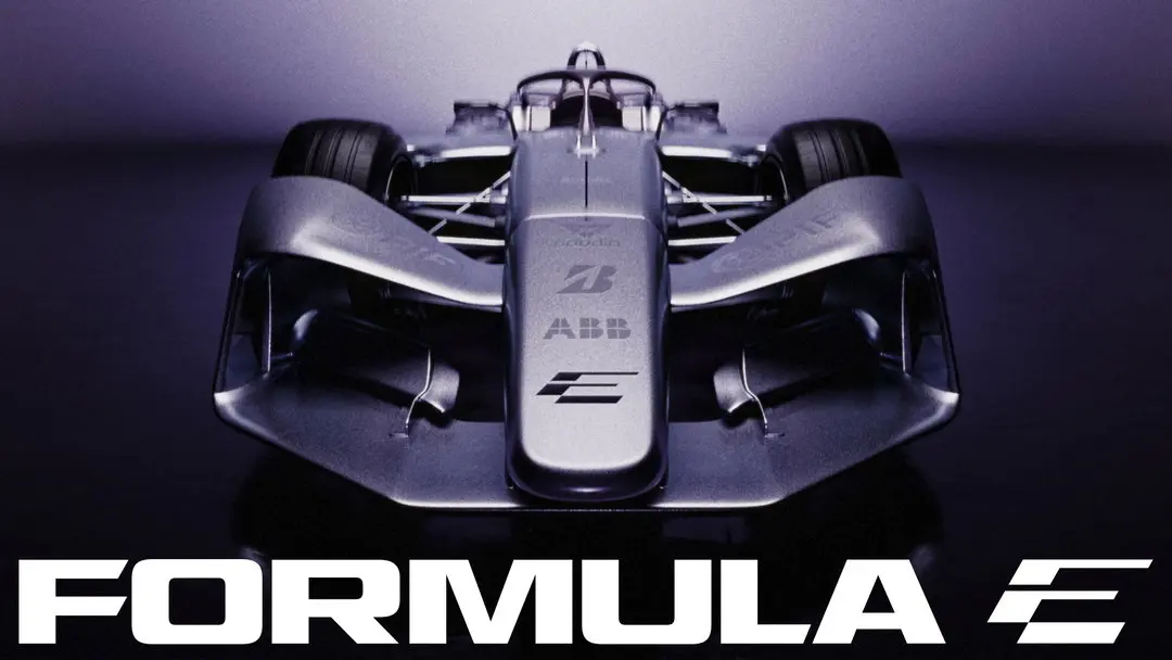 Tilted bold wordmark and color-blocked type system from the Mox Formula E identity refresh