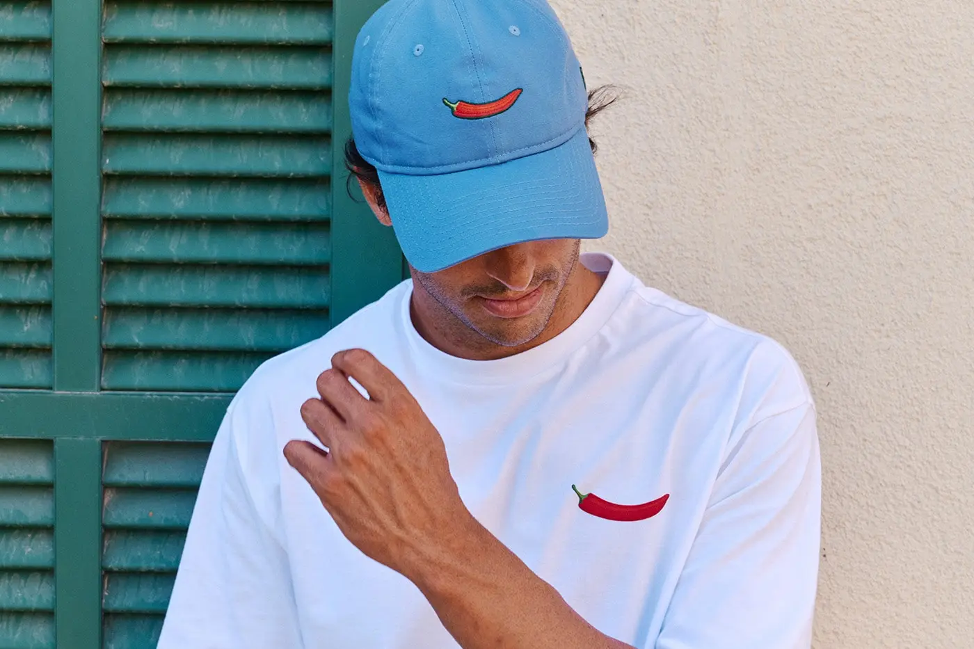 TEAM FIFTY5 apparel styled on model, full collection view including outerwear