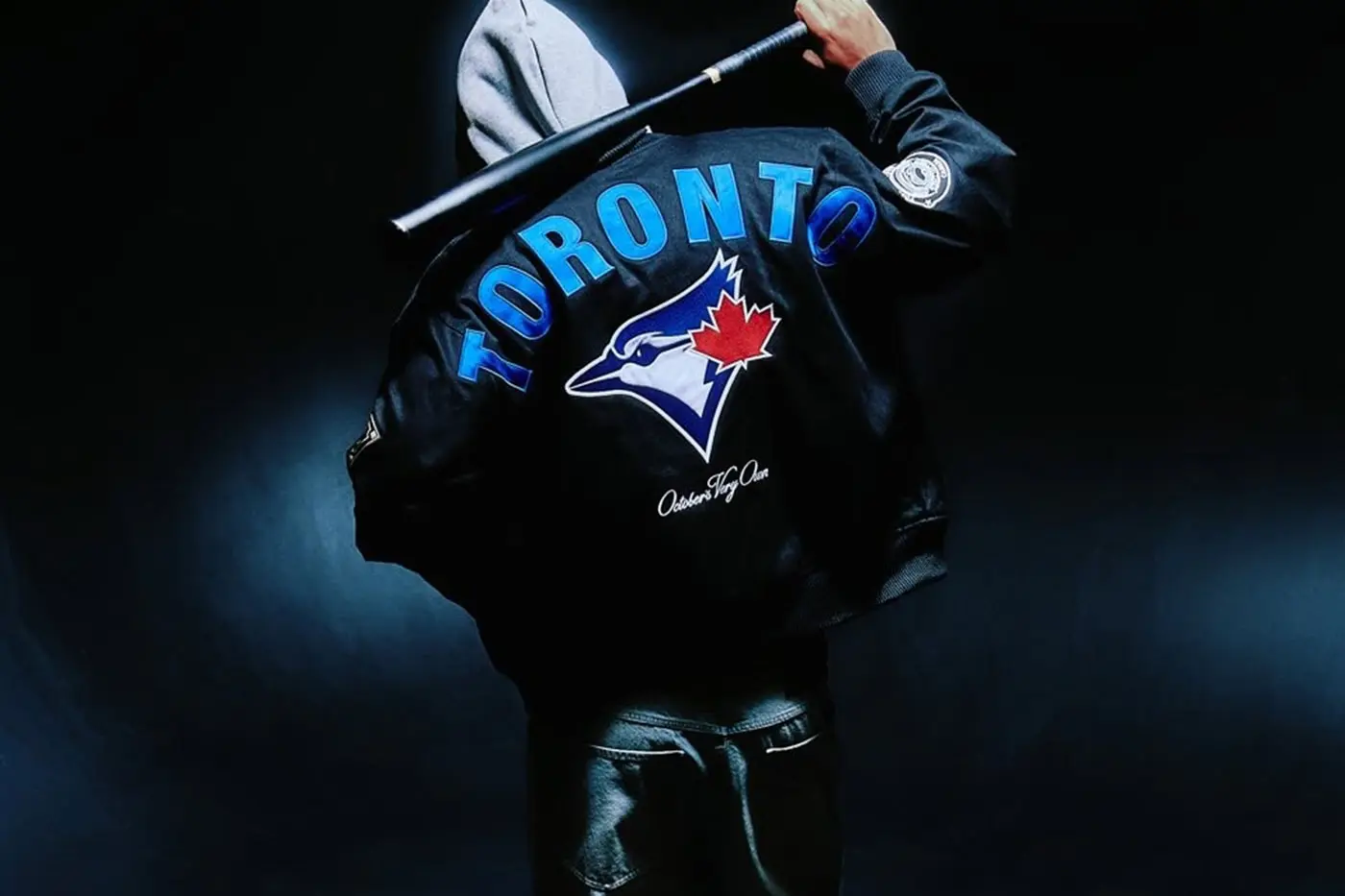 OVO x MLB 2026 capsule collection apparel laid out featuring Toronto Blue Jays branding