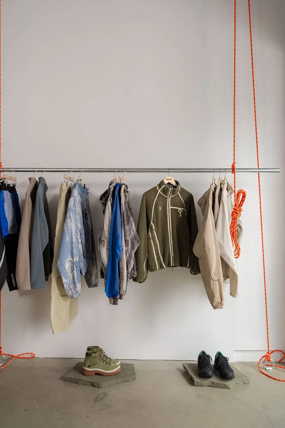 RCI footwear presented alongside RCOS apparel in the store