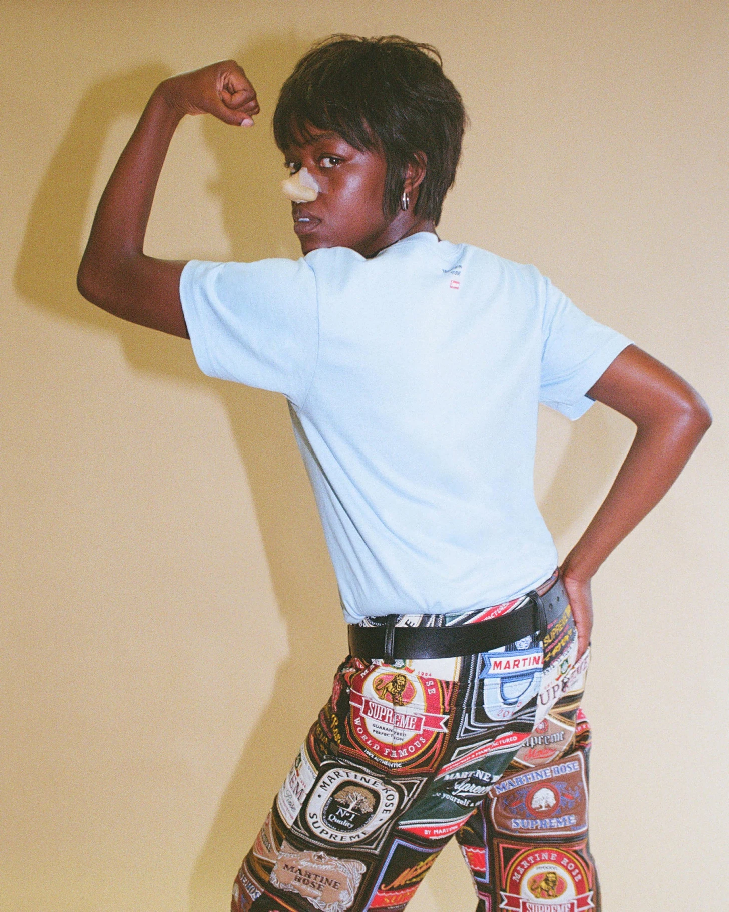 Patchwork leather look from the Supreme and Martine Rose Fall 2026 collection