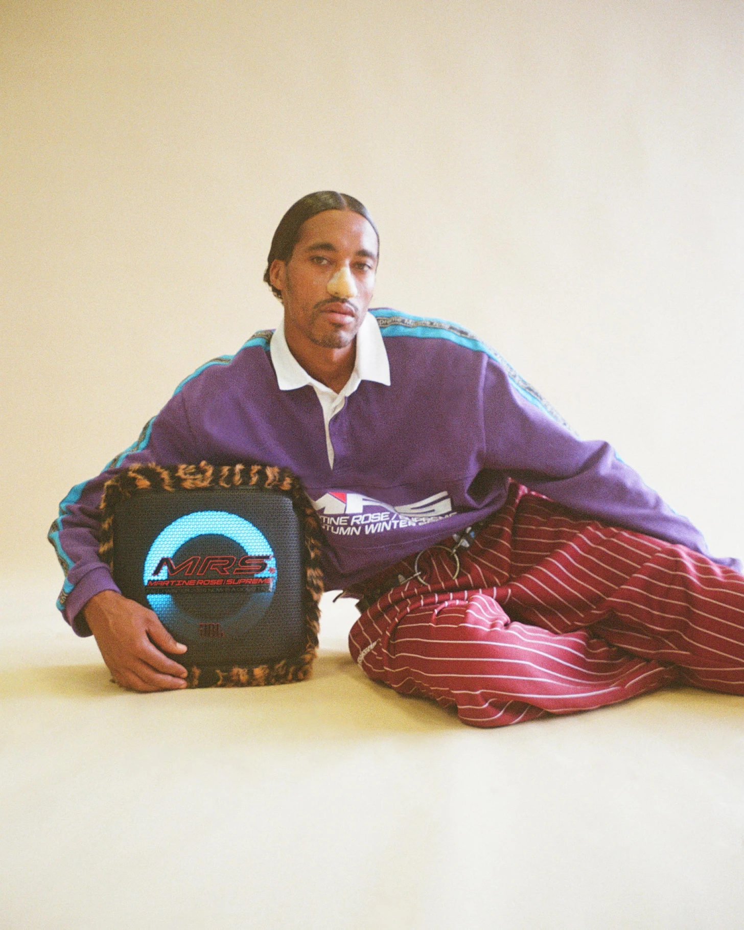 Oversized tailoring styled in the Supreme and Martine Rose Fall 2026 lookbook